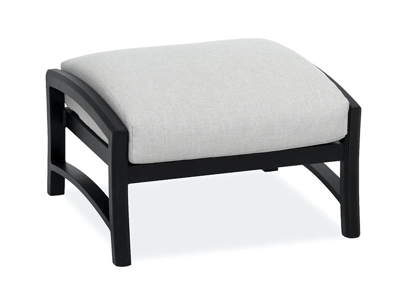 Lodge  Aged Bronze Aluminumwith Cushions Patio Ottoman