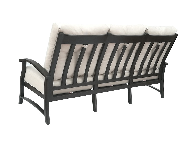 Lodge  Aged Bronze Aluminumwith Cushions Patio Sofa