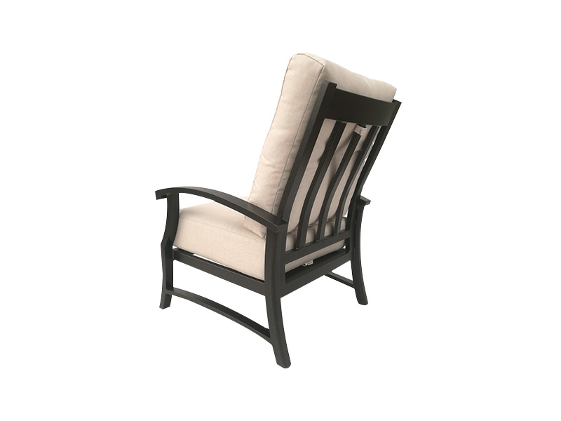 Lodge  Aged Bronze Aluminumwith Cushions Patio Club Chair