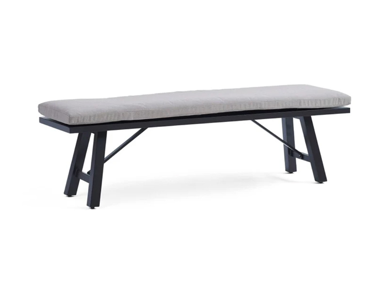 Patiocrest outdoor aluminum bench with cushion