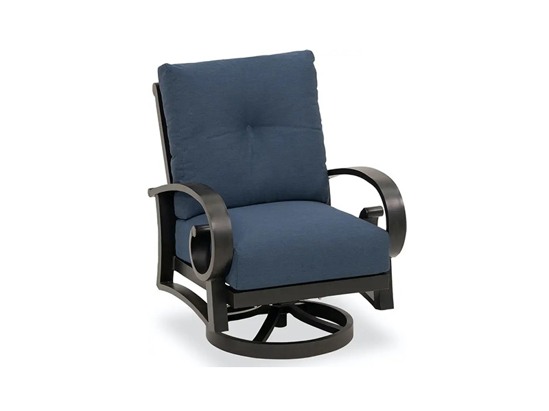 Solstice  Aged Bronze Aluminumwith Cushions Patio Swivel Club Chair