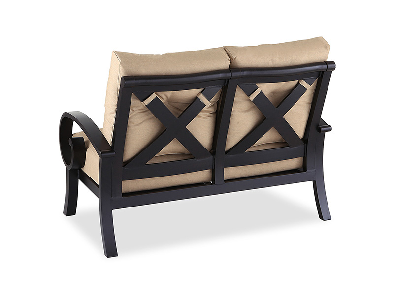 Solstice  Aged Bronze Aluminumwith Cushions Patio Loveseat