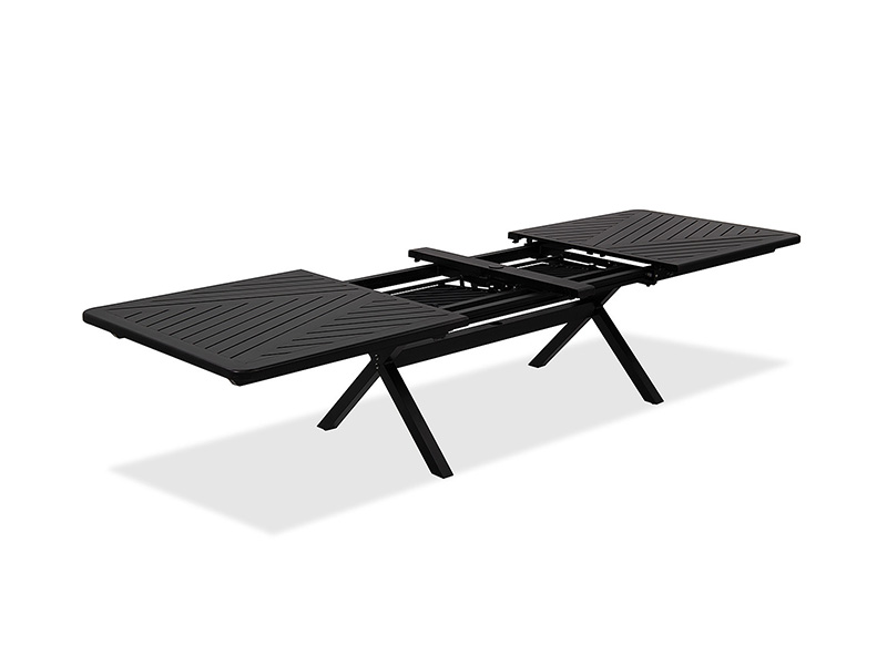 Solstice Aged Bronze Aluminum Patio 84-130 x 44 in. Extension Dining Table