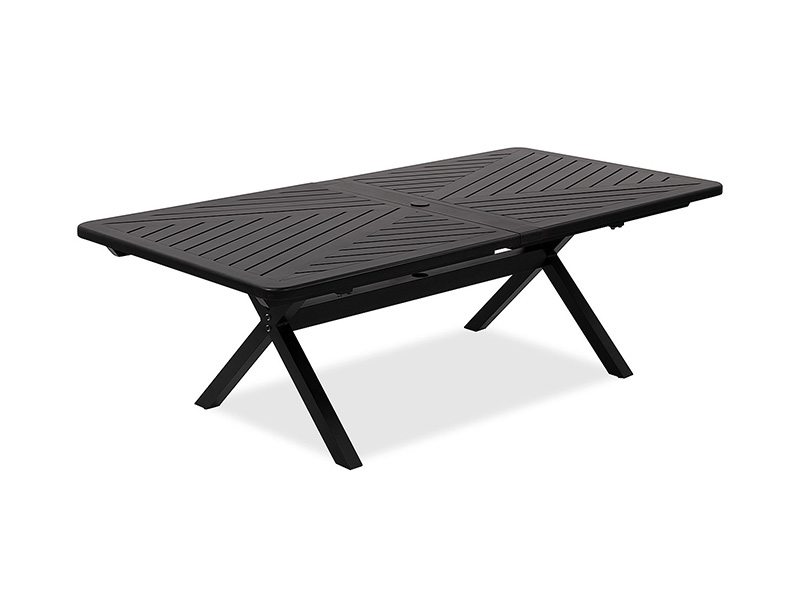 Solstice Aged Bronze Aluminum Patio 84-130 x 44 in. Extension Dining Table