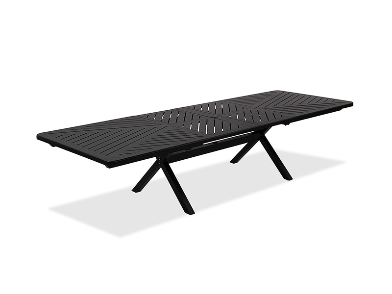Solstice Aged Bronze Aluminum Patio 84-130 x 44 in. Extension Dining Table