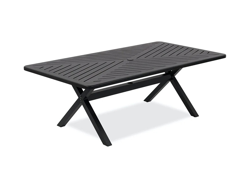 Solstice Aged Bronze Aluminum Patio 84X44 in. Dining Table