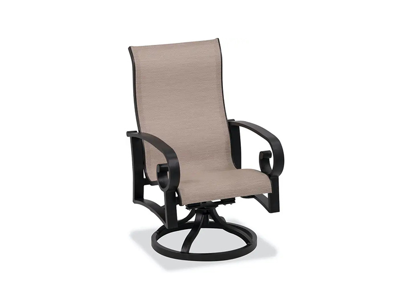 Handmade Aged Bronze Aluminum Sling Outdoor Dining Chair for Patio and Garden