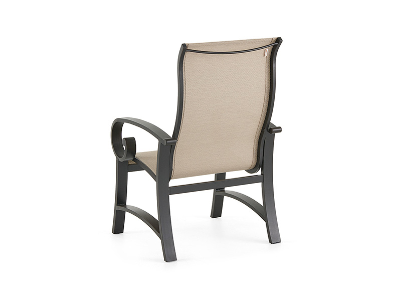 Solstice Aged Bronze Aluminum with Sling Dining Chair